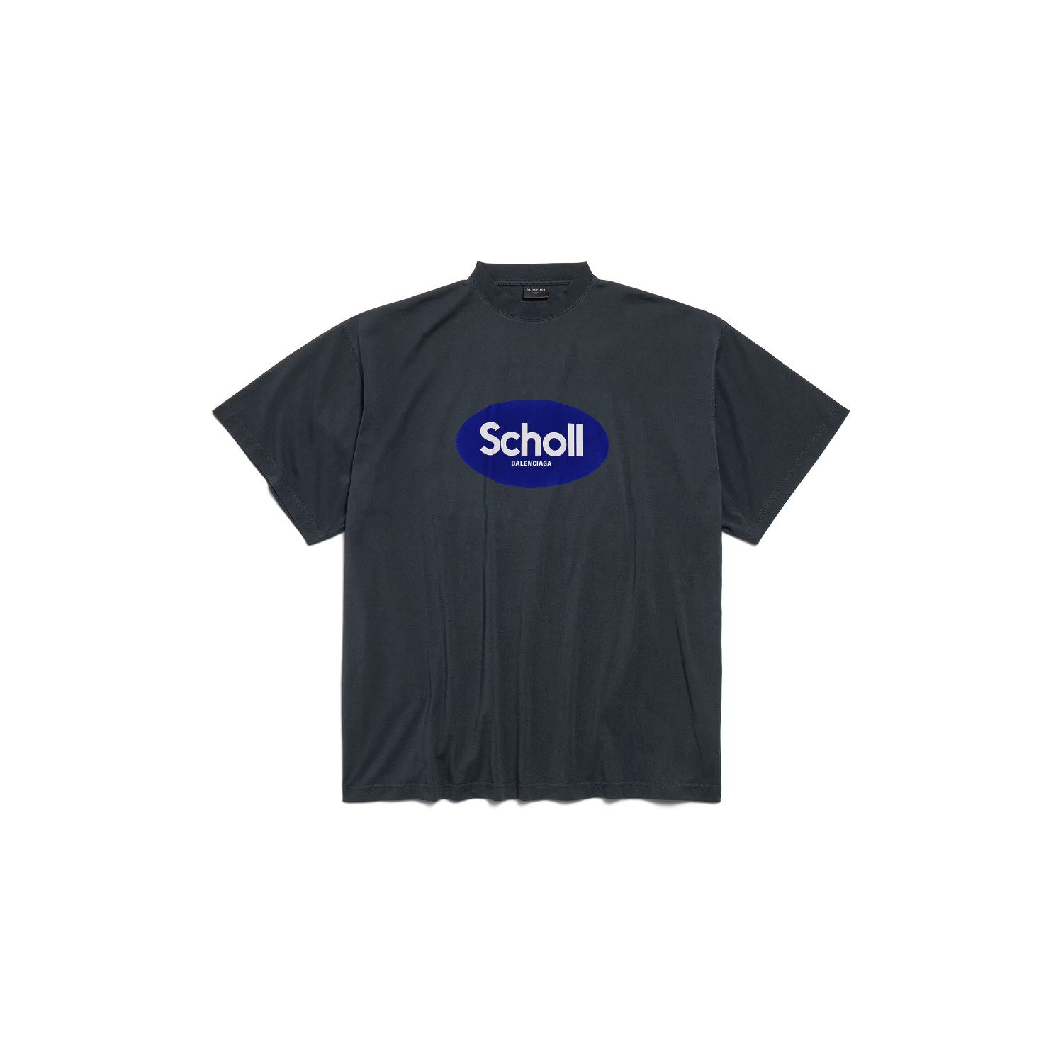 Balenciaga Men's Summer Balenciaga I SCHOLL Letter Print Oversized Round Neck Short Sleeve Solid Color T-Shirt Ngvp #1689