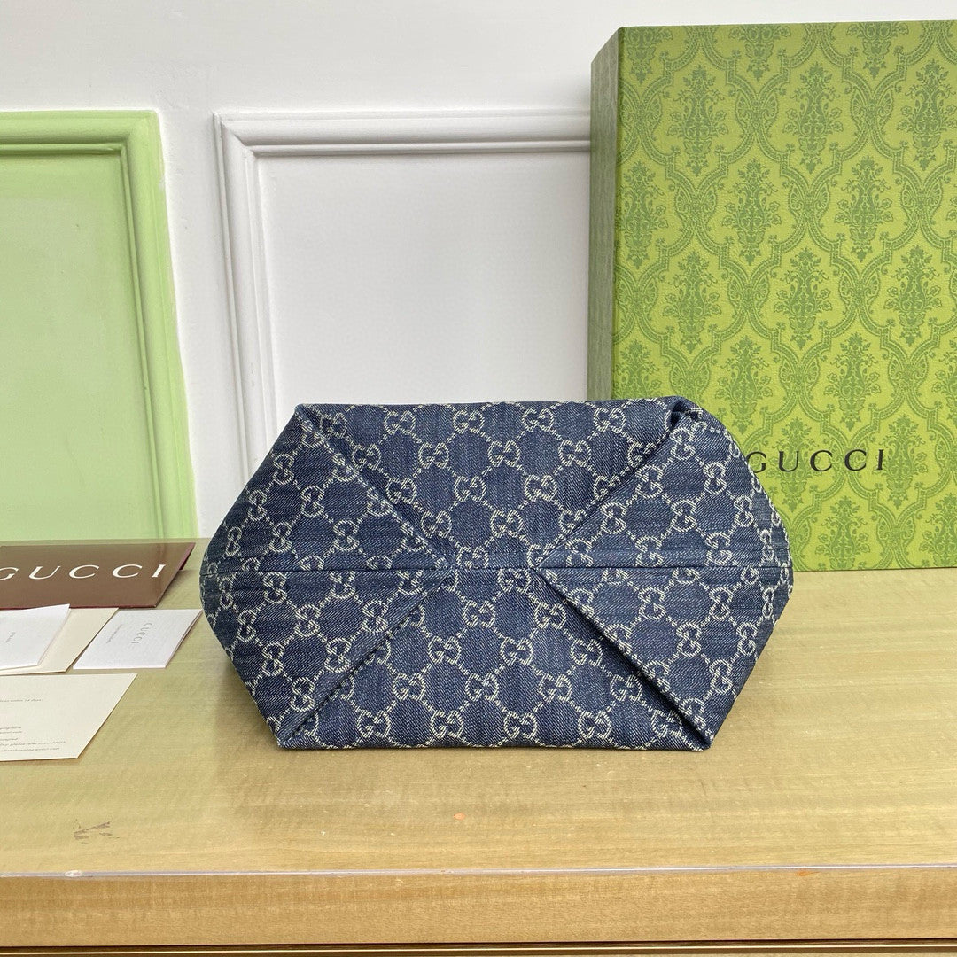 Gucci Totissima Women's Branded Classic Printed Denim Tote Bag Tote Shoulder Bags #76511