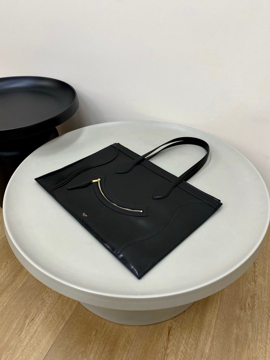 Celine Flat Cabas Smile Leather Bags Handbag Commuter Laptop Bag # 195374