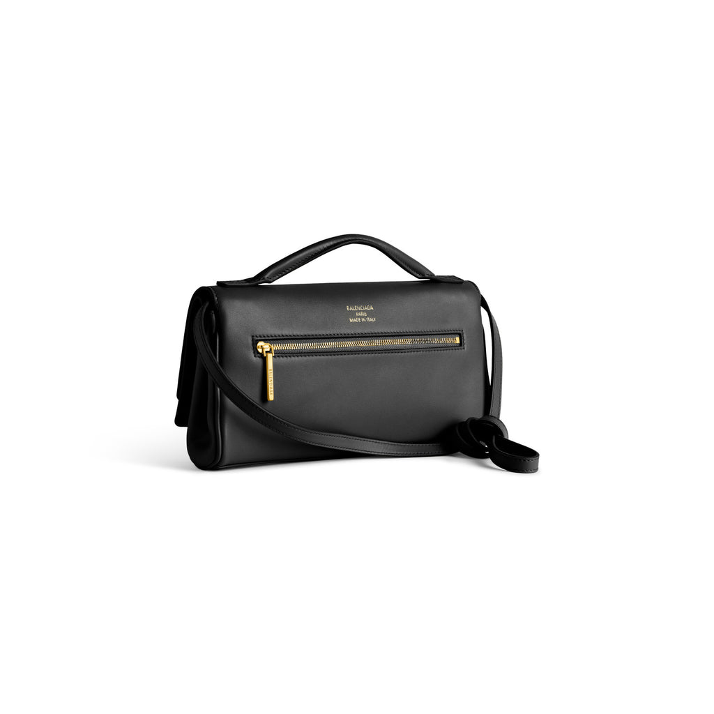 Balenciaga Women's Bel Air Small Clutch Bag Logo Printed Solid Color Leather Tote Bag Bags 8349432ABAV6036 Ngvp #1244