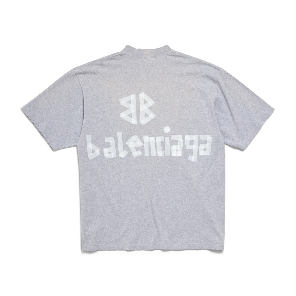 Balenciaga Men's Summer Letter Logo Print Round Neck Regular Fit Short Sleeve T-Shirt #73475