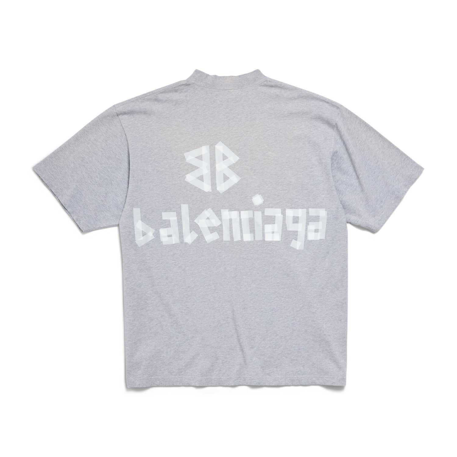 Balenciaga Men's Summer Letter Logo Print Round Neck Regular Fit Short Sleeve T-Shirt #73475