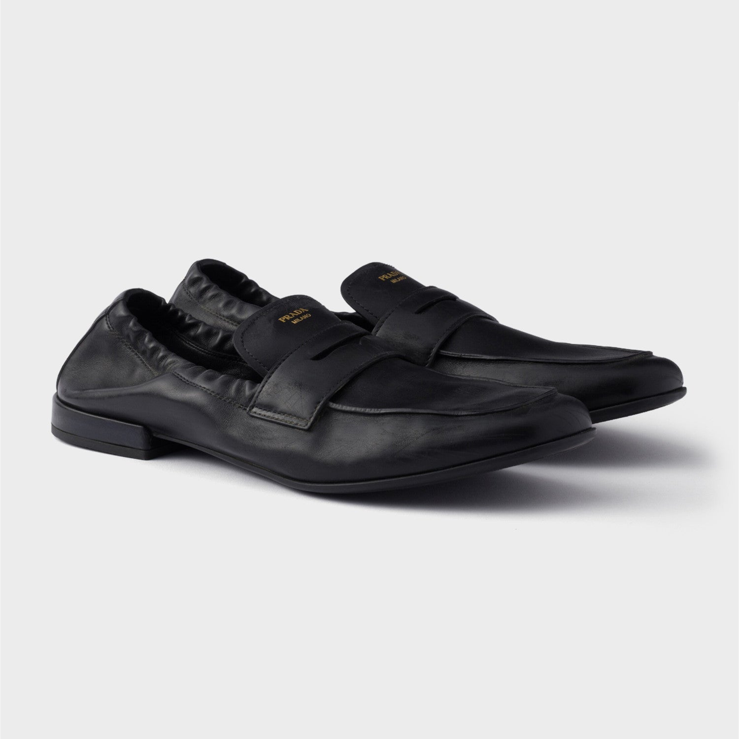 Prada Women's Spring/fall Fashion Casual Leather Round Toe Slip On Loafers Casual Shoes #78369