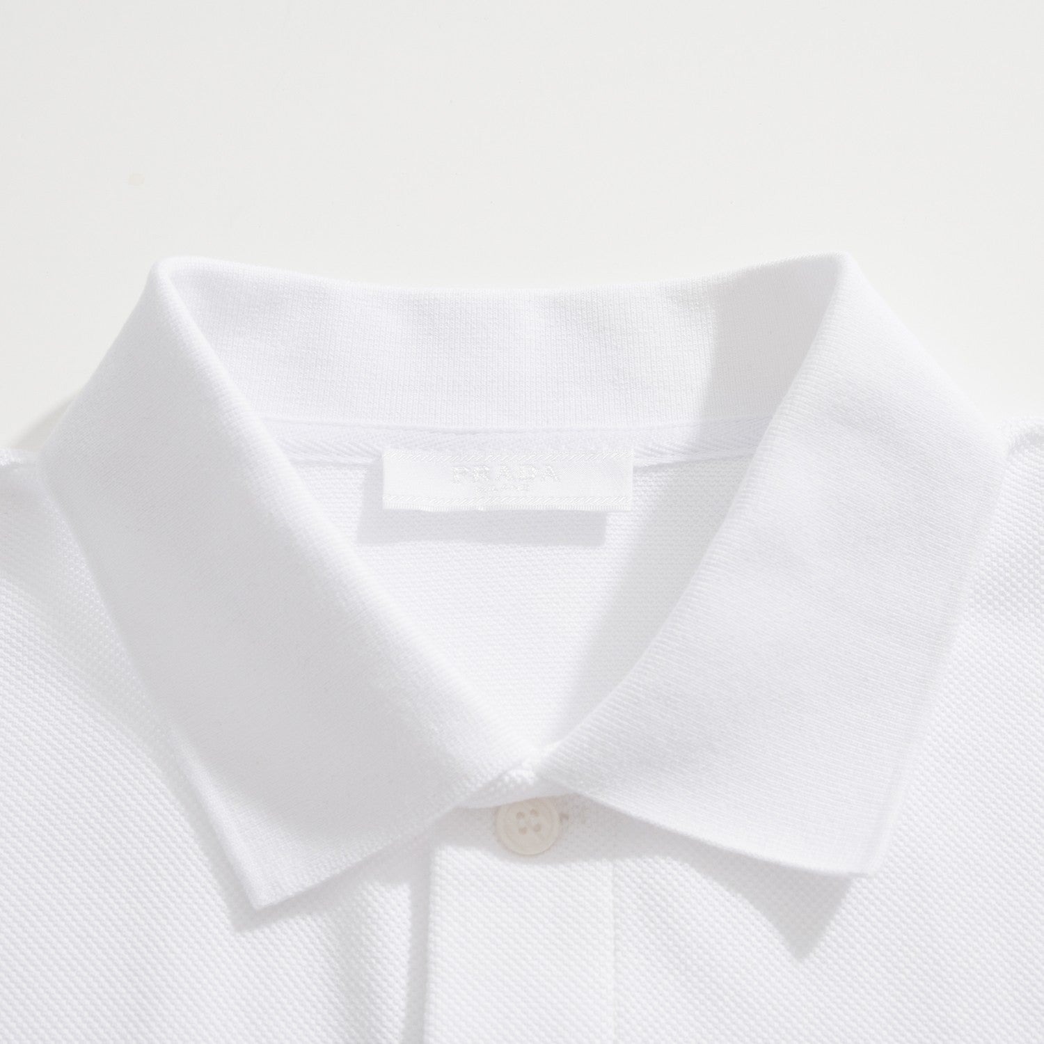 Prada Men's Summer Solid Color Metal Logo Cotton Polo Shirt Short Sleeve T-Shirt #77798