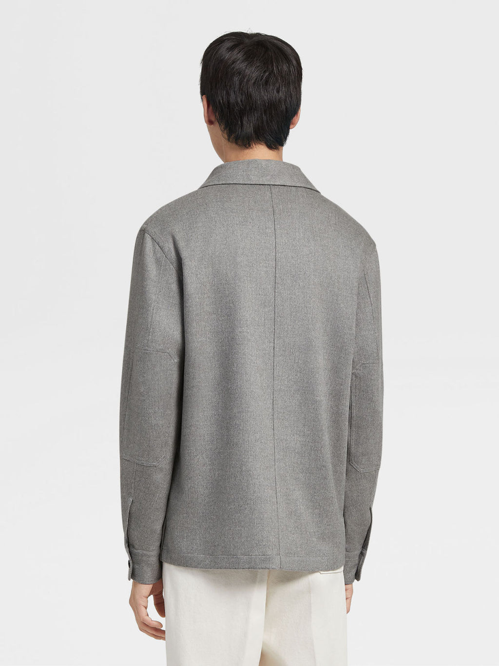 Ermenegildo Zegna Oasi Cashmere Alba Shirt Jacket Men's Luxury Solid Color Temperament Wool Shirt Fashion Casual Lapel Single Breasted Shirt Jacket Ngvp #2493