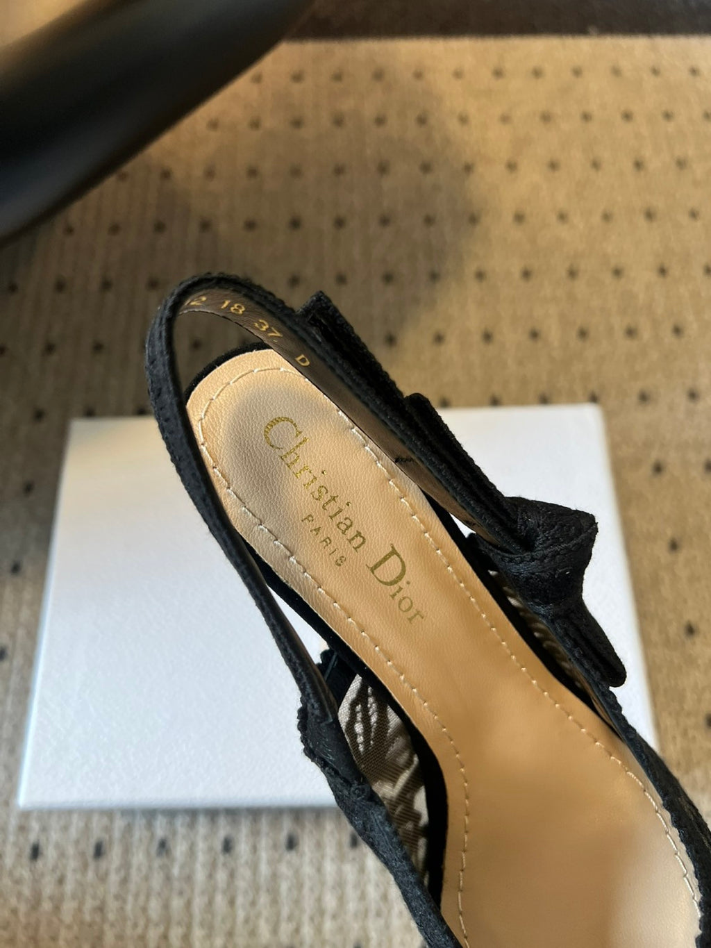 Dior Women's J'Adior Slingback Pump Spring/Summer Autumn Flower Embroidered Bow High Heels Pointed Thin Heels Casual Shoes Heel Height 6.5cm Heel Height 10.5cm #81722