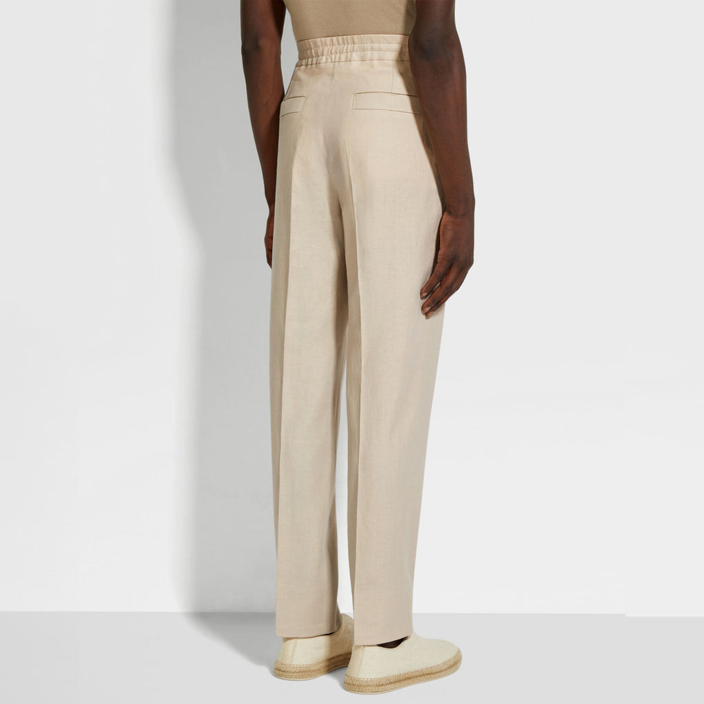 Ermenegildo Zegna Oasi Lino Oasis Linen Trousers Men's Spring And Summer Fashion Casual Comfortable Straight Trousers  Pants Ngvp #1575