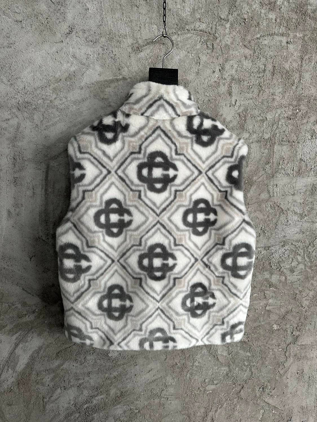 CASABLANCA 25SS Fall/Winter Men's and Women's Comfortable Zip Fastening Loose Color Block Sleeveless Vest #332243