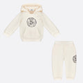 Dior Kid's Spring And Autumn Solid Color Letter Print Long Sleeve Hooded Sweatshirt Fashion Cotton Sweatpants Set #31258