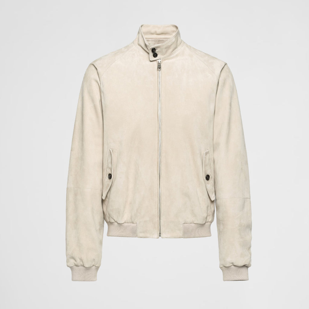 Prada Mens Suede Bomber Jacket Spring And Autumn Classic Solid Color Fashion Casual Fitted Jacket Coat Ngvp #8761