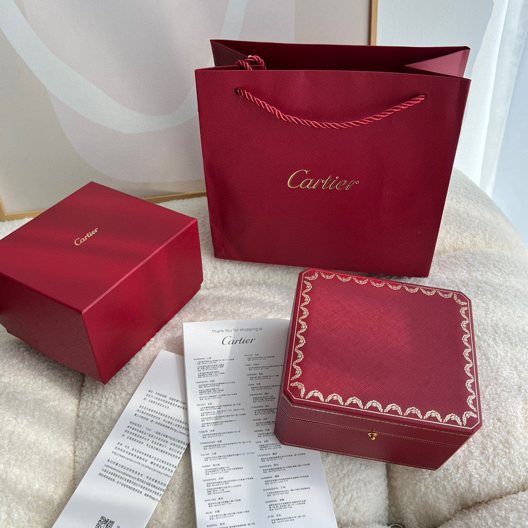 Cartier Women's Half Round Leather Strap Watch #96624