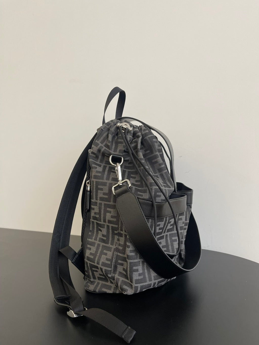 Fendi Unisex Fashion Classic Small Letter Pattern Multi-Function Drawstring Backpack Tote Bag Bags #78817