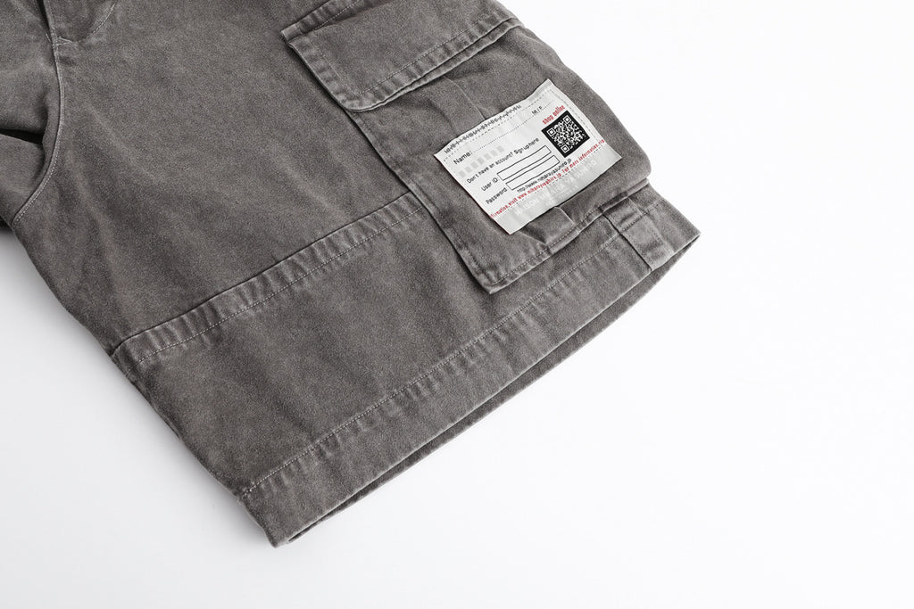 Maison Mihara Yasuhiro Men's Faded Effect Work Pants Summer Vintage Loose Zipper Large Pocket Shorts Ngvp #1921