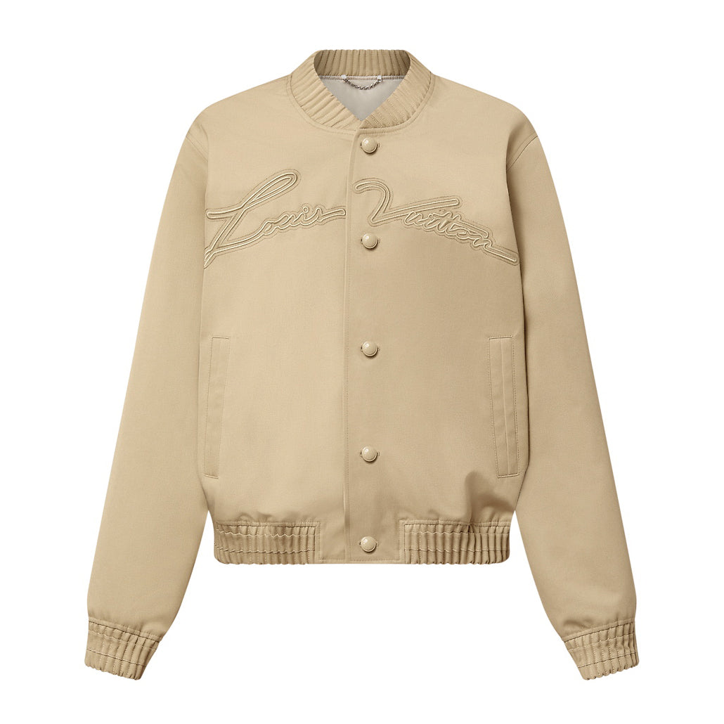 Louis Vuitton Men's Spring and Autumn Solid Color Embroidery Letter Print Zipper Long Sleeve Jacket #72532
