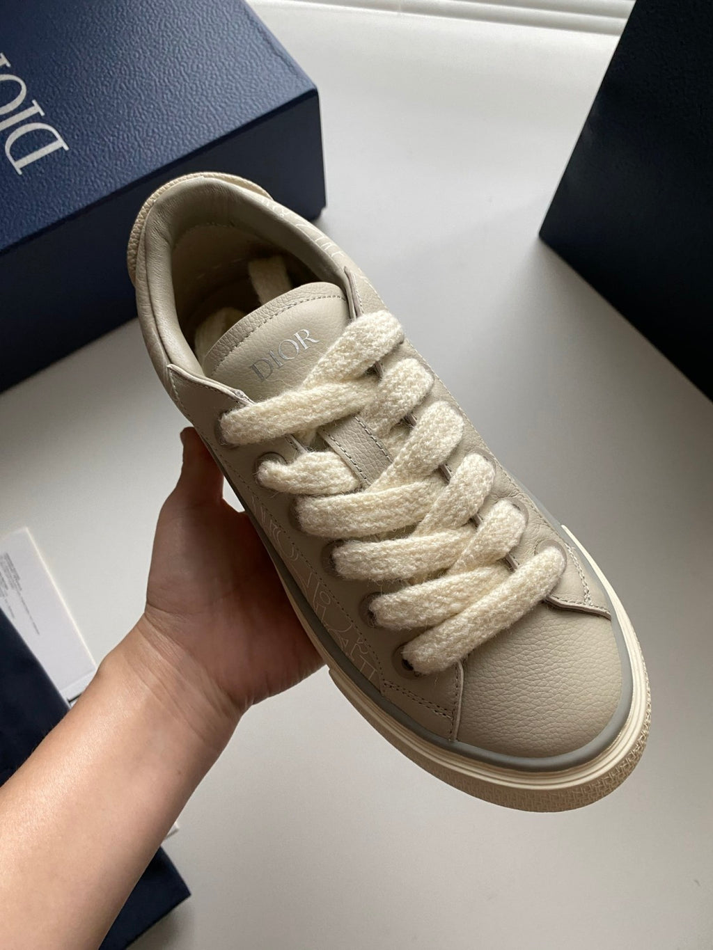 Dior B33 Spin Men's Low Top Lace Up Leather Casual Printed Thick Bottom Height Increasing Sneakers Shoes #77186