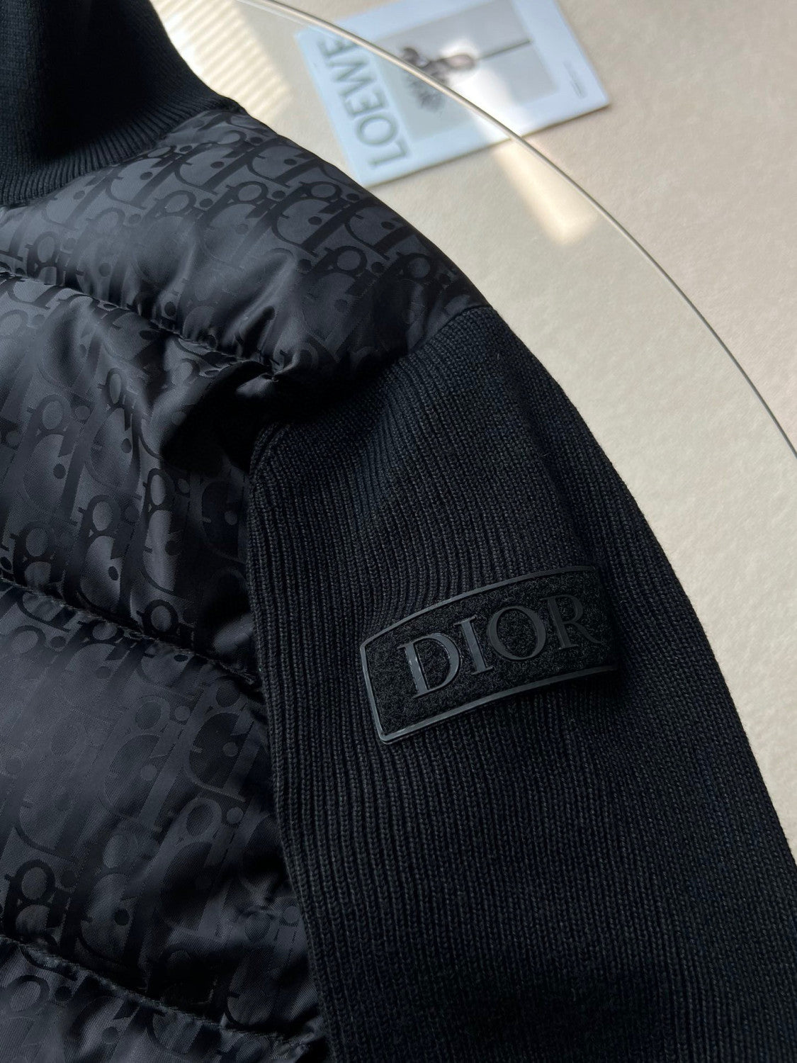 Dior OBLIQUE Long Sleeved Jacket Down Cotton Jacket #21945
