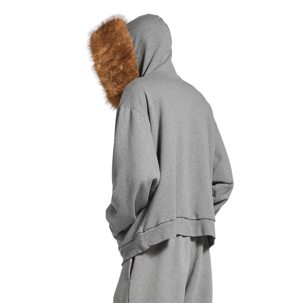 Balenciaga LUXURY SCRIPT Men's And Women's Fall/Winter Fashion Casual Solid-Color Hooded Zipper Drop Shoulder Oversized Long Sleeve Jacket #78933