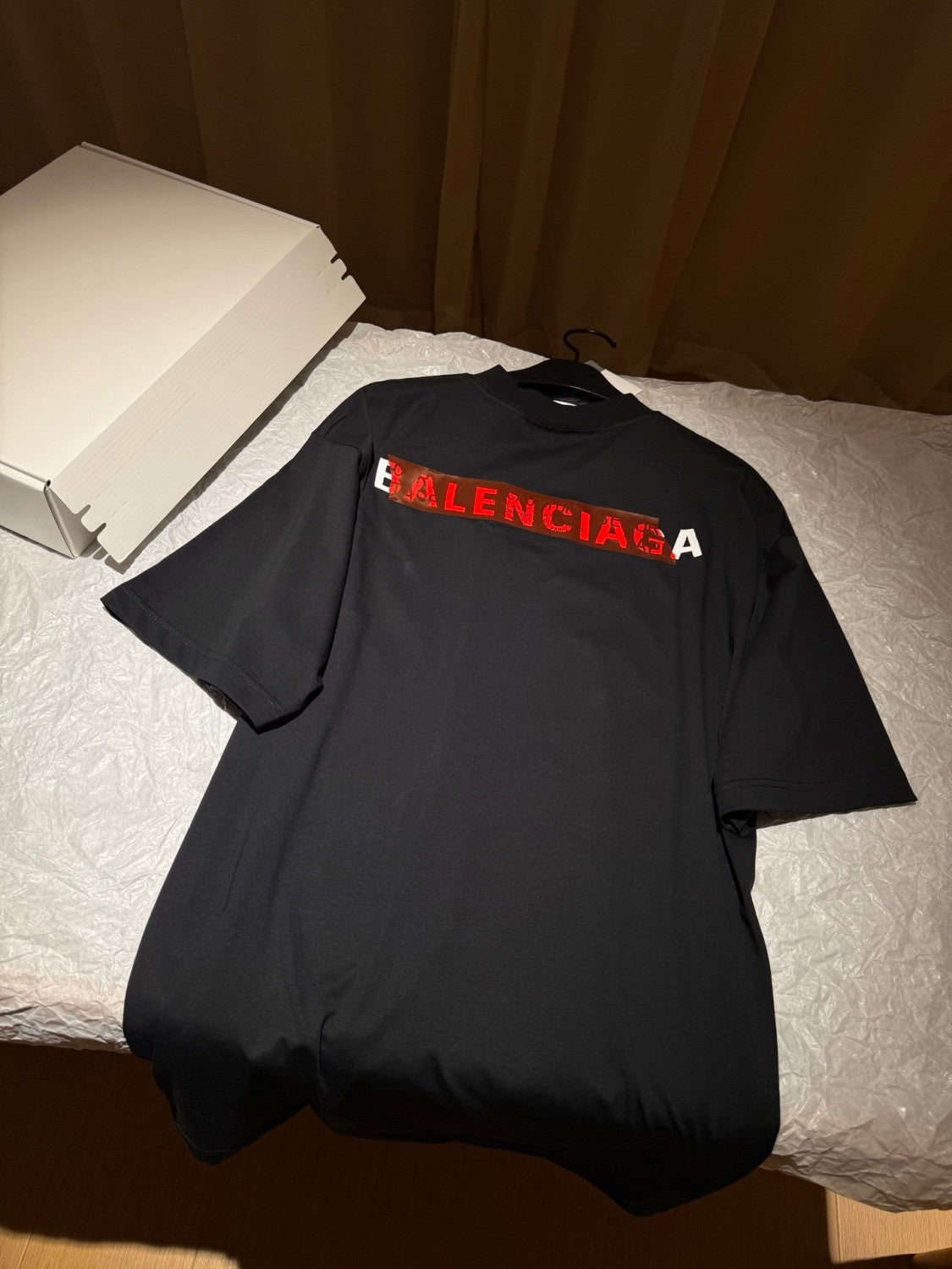 Balenciaga Men's Summer Solid Color Regular Fit Cotton Round Neck Short Sleeve T-Shirt #76273