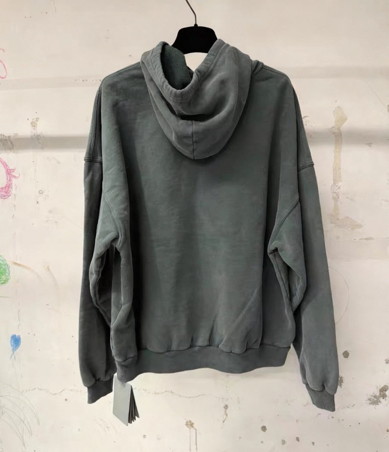 Balenciaga Men's BB Icon Stencil Hoodie Large Fit in Faded Black #333576
