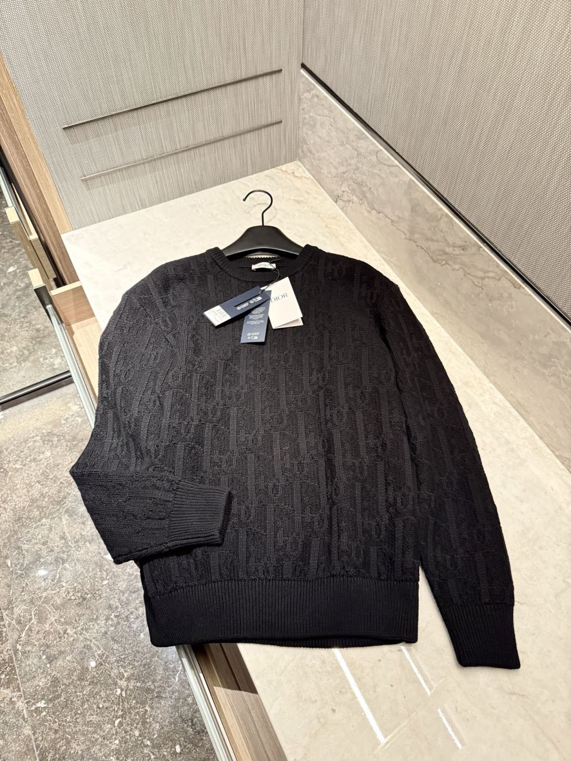 Dior Men's Fall/Winter Fashion Casual Crewneck Pullover Solid Jacquard Sweater #79314