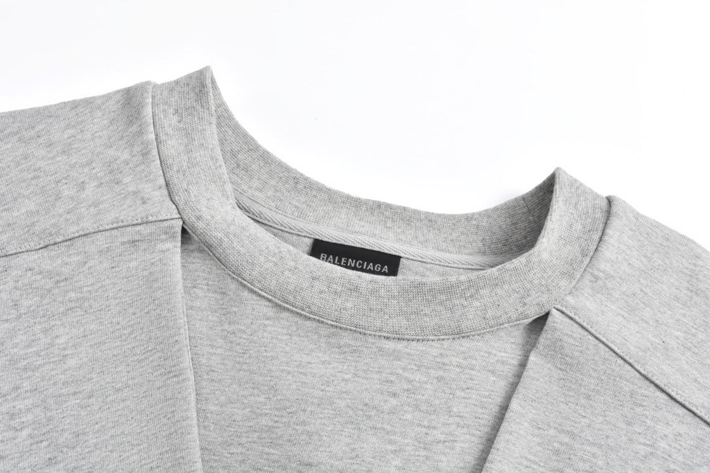 Balenciaga Men's and Women's Summer Solid Color Hooded Two-Piece Short Sleeve T-Shirt #77219