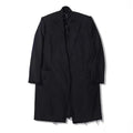 Balenciaga Men's Women's Spring And Autumn Doing Old Shoulder Pads Destroyed Loose Long Black Coat Jacket #7814