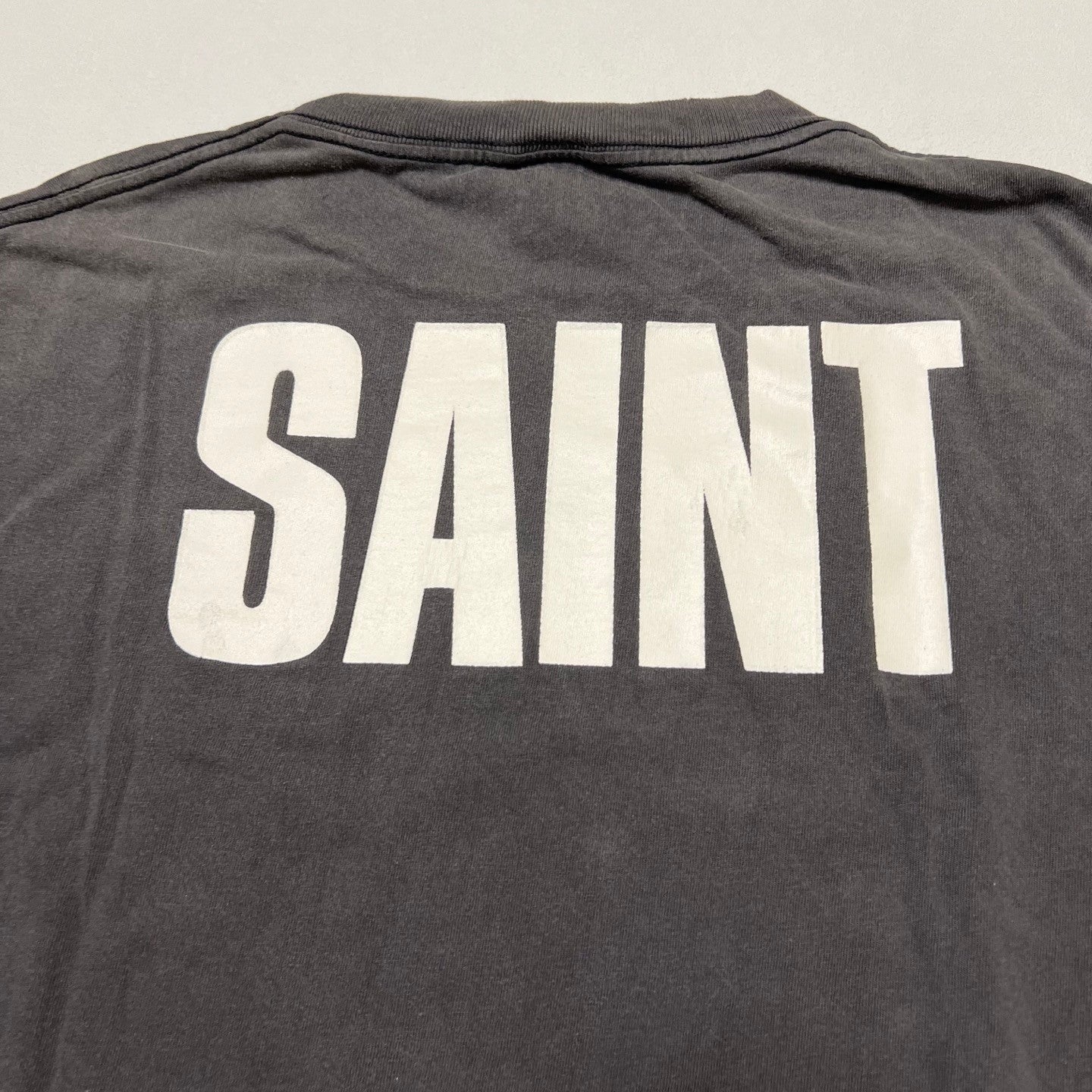 Saint Michael x Friends Men's Summer Character Printed Cotton Aged Round Neck Short Sleeve T-Shirt Ngvp #1662