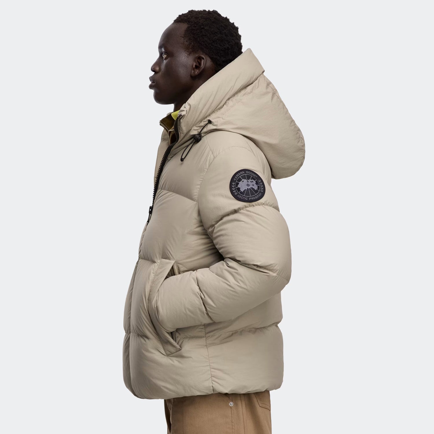 Canada Goose Crofton Men's And Women's Winter Fashion Casual Solid Color Hooded Zipper Windproof Nylon Hooded Down Jacket #79557