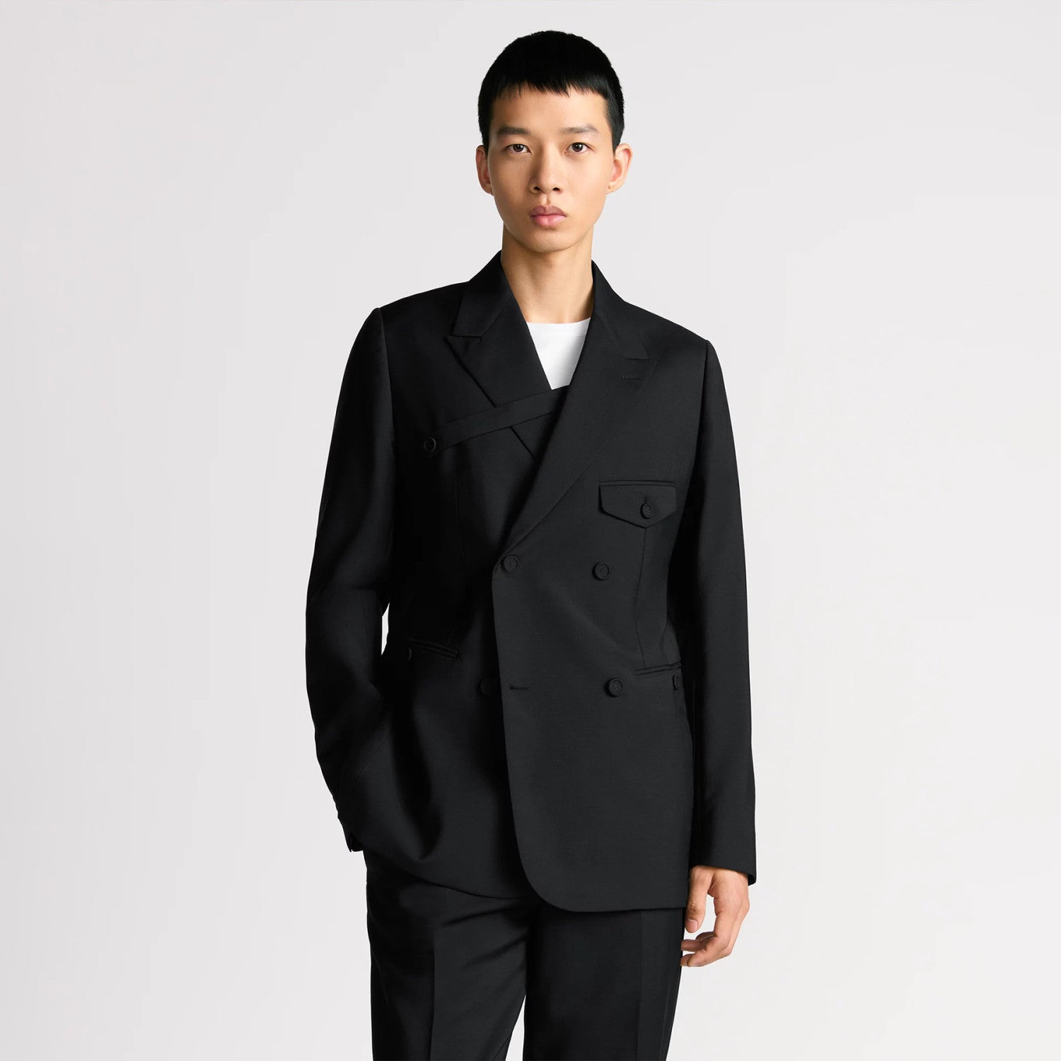 Dior Men's Fall And Winter Wool Blend Black Jacket Single-breasted Suit Top Wedding Suit Blazer Casual Jacket Ngvp #2441