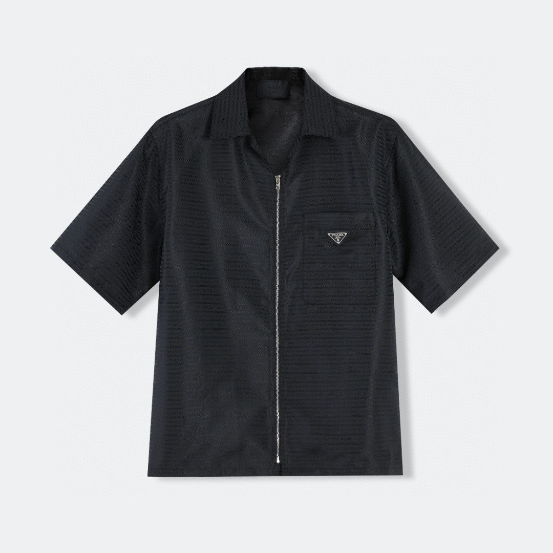 Prada zipper short sleeve shirt T-shirt #98159