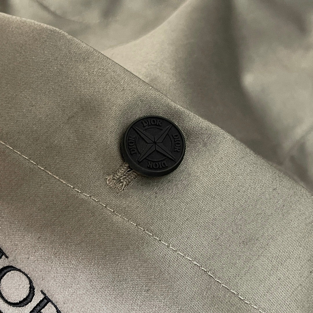 Dior Dior And Stone Island Men's Summer Solid Color Letter Logo Casual Fit Bermuda Shorts #75358