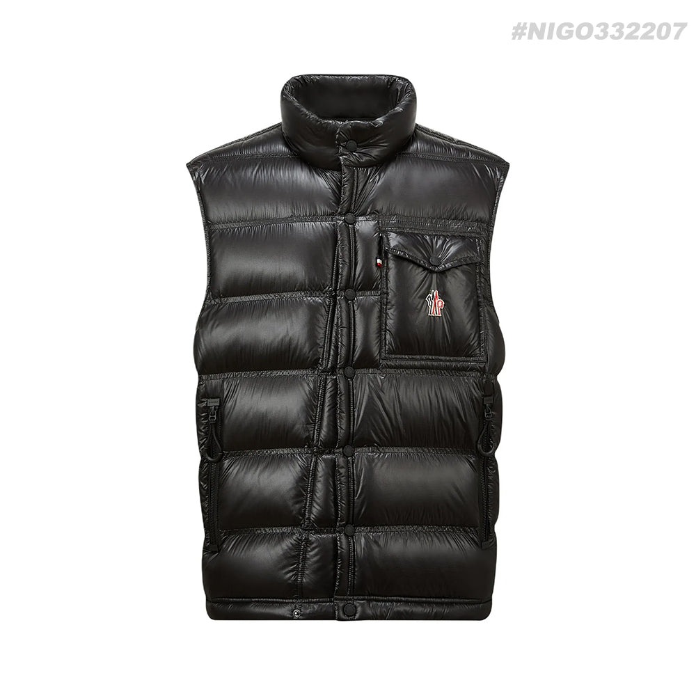 Moncler Grenoble Nantu Collection Men's And Women's Zipper Pocket Reflective Details Vest  Black #332207