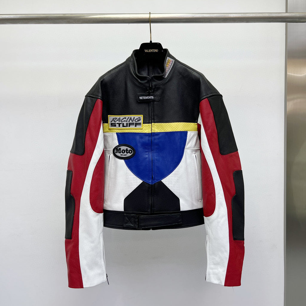 Vetements Motorcycle Zipper Leather Jacket #21918