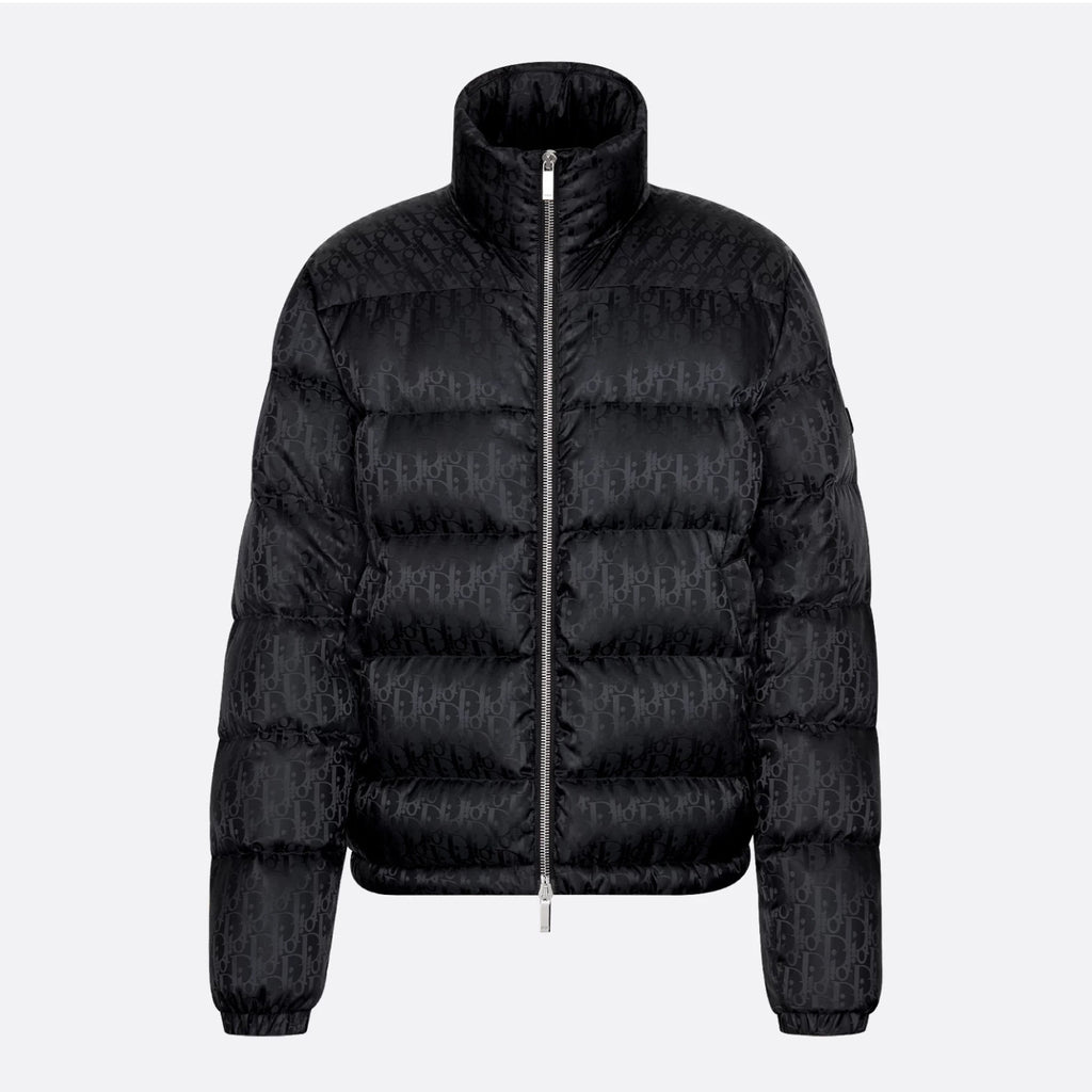 Dior Men's Winter Solid Color Logo Full Print Zipper Collar Down Long Sleeve Puffer Down Jacket #73421