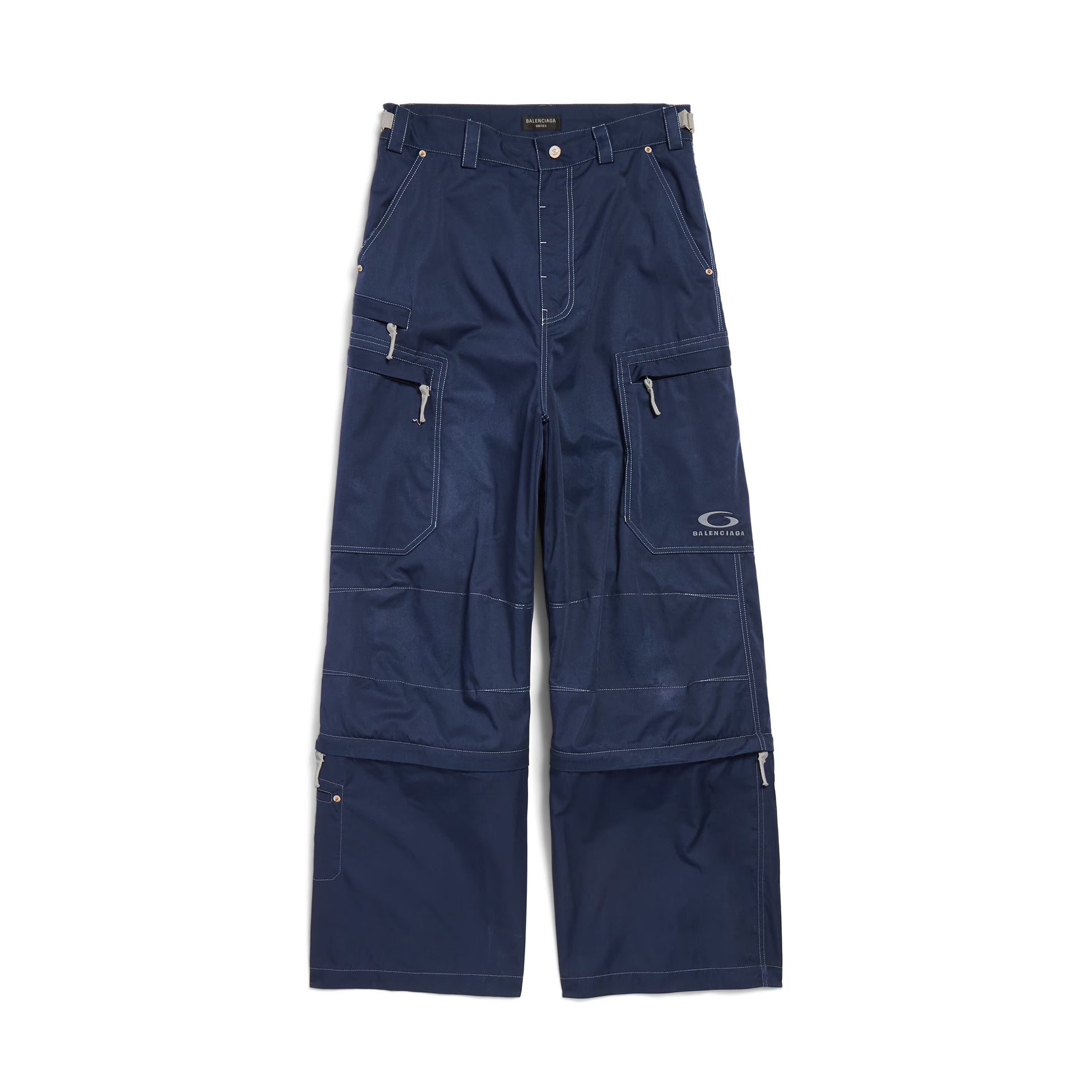 Balenciaga Men's Spring/Autumn Solid Colour Button Pocket Regular Fit Work Trousers Pants #77443