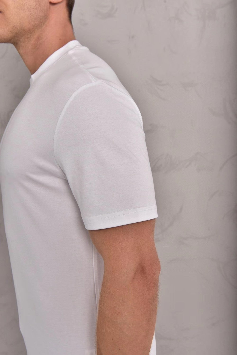 Loro Piana Men's Summer Solid Color Casual Fashion Round Neck Cotton Short Sleeve T-Shirt #98734
