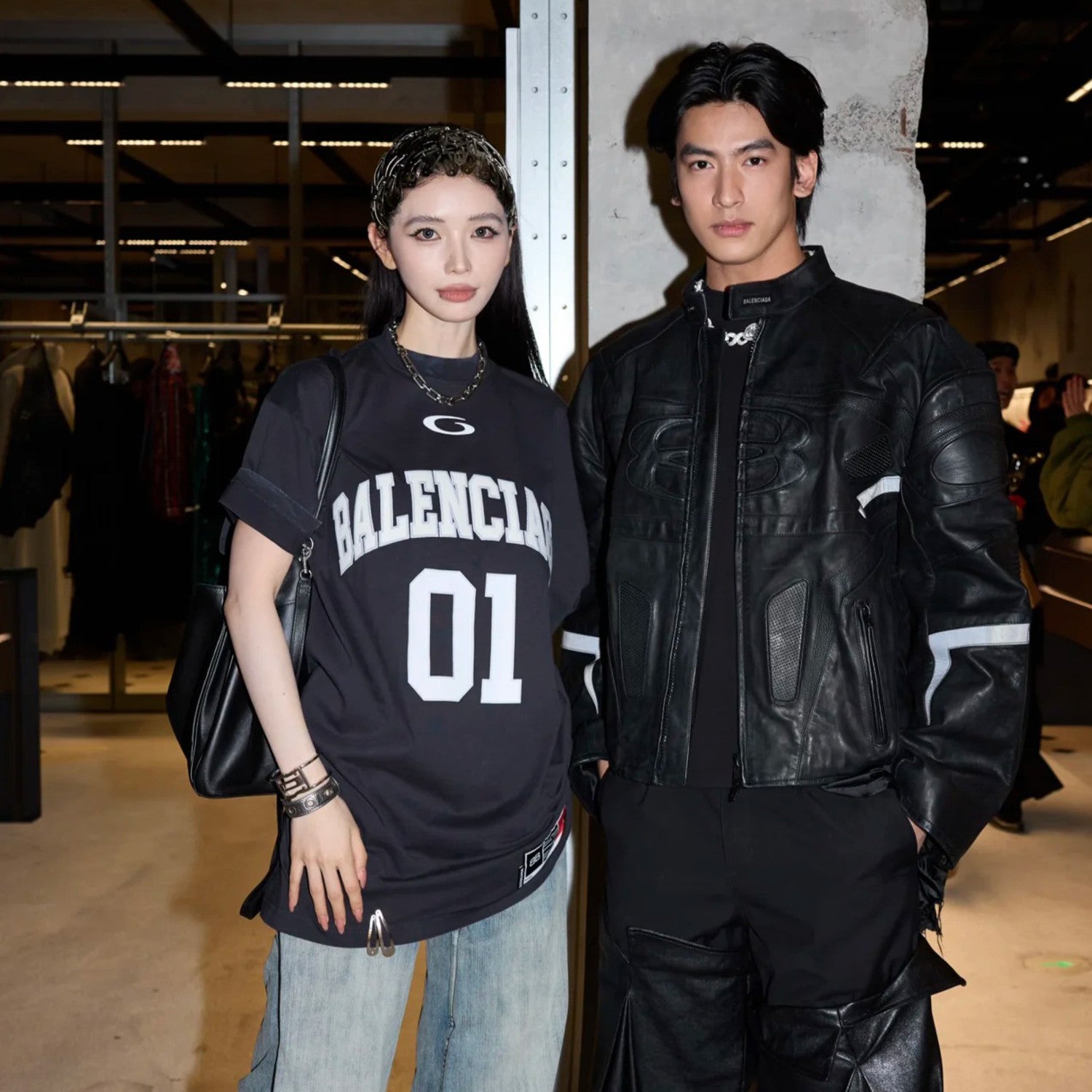 Balenciaga Basketball Series Men's Black And White Retro Plain Knit Silhouette T-shirt 01 Jersey High Street Trendy Short Sleeve Round Neck Loose T-shirt #71857