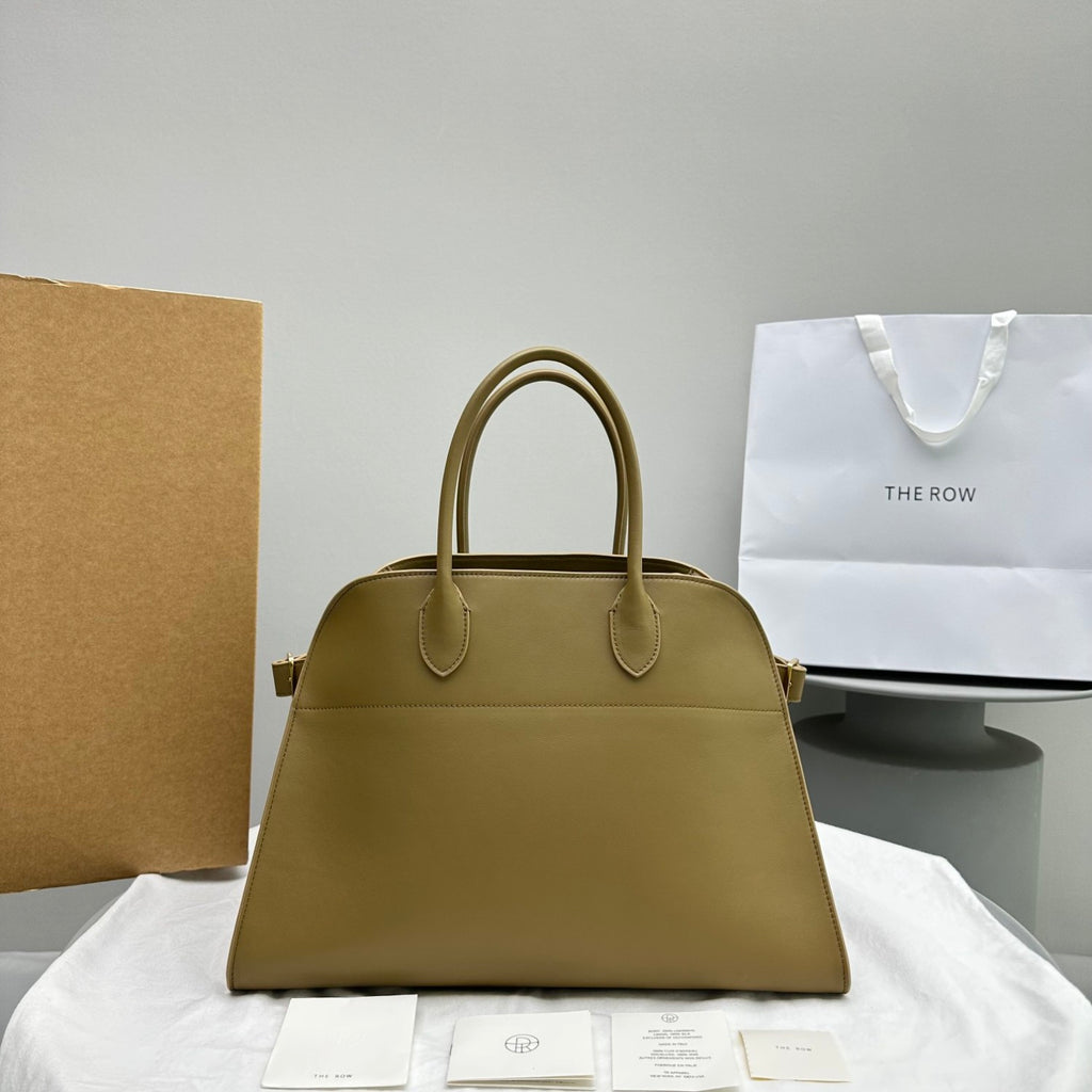 THE ROW Margaux 15 Women's Solid Color Calfskin Leather Simple Shopping Bag Handbag Bags #75285
