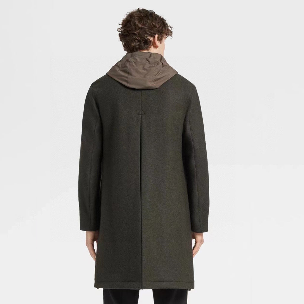Ermenegildo Zegna Lapel Windbreaker Hooded Jacket Ngvp #6737