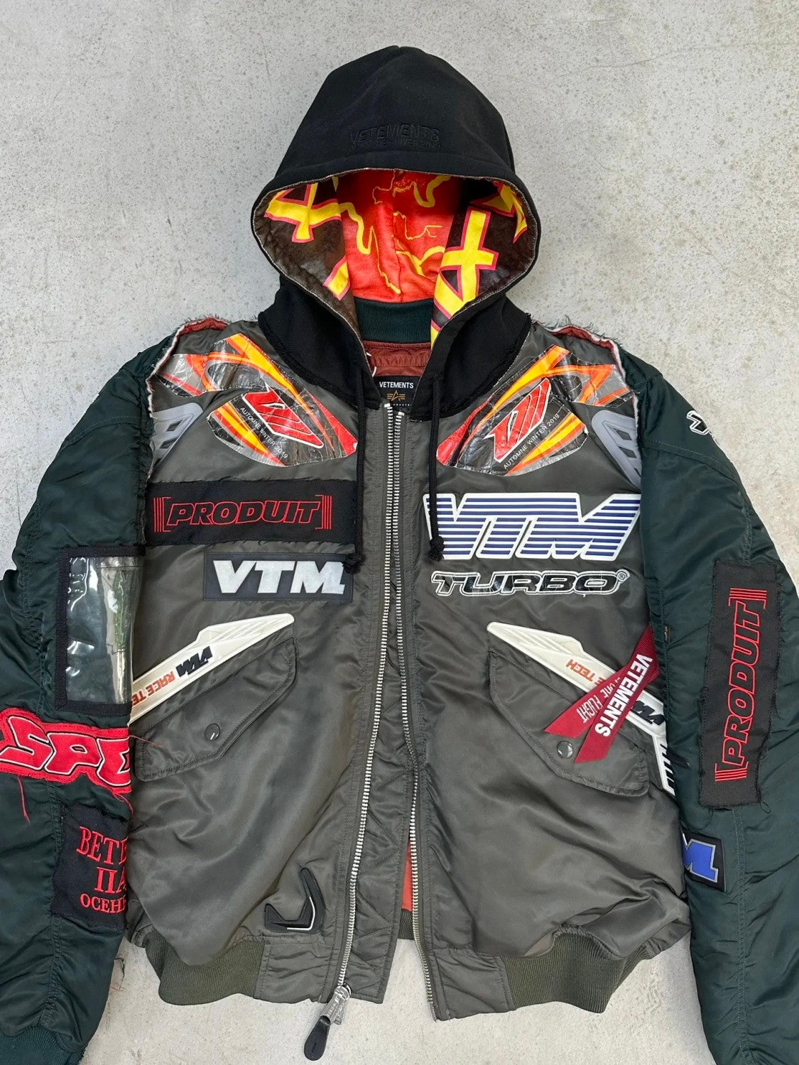 Vetements Man Motorcycle Zipper HoodedJacket #94855
