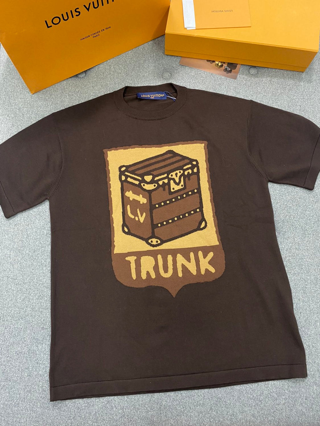 Louis Vuitton Men's Summer Solid Color Casual Short Sleeve Cotton Loose Intarsia Crewneck T-shirt #75625