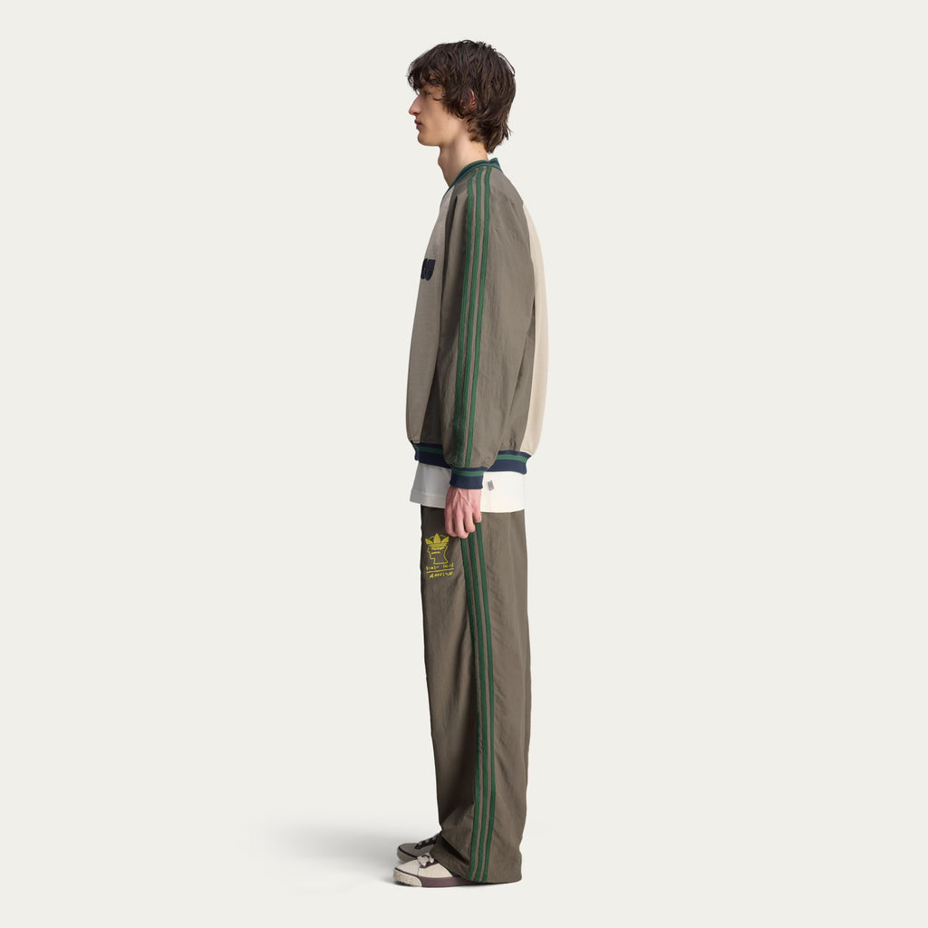 Adidas x Brain Dead Men's Spring/Summer Autumn Retro Color Contrasting Sports V-neck Hoodie Logo Long Sleeve Sweatshirt #81714