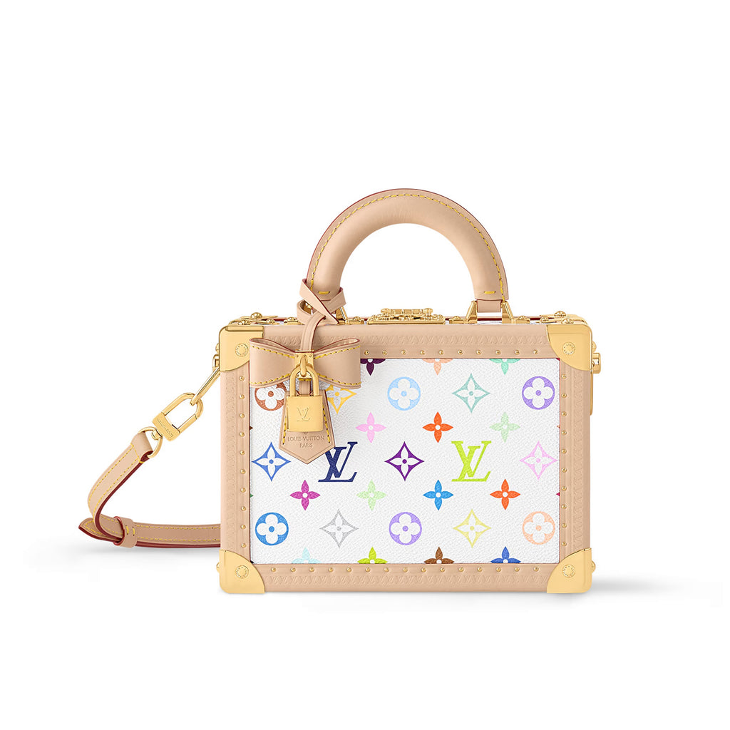 Louis Vuitton LV x TM Petite Valise Women's Detachable Adjustable Shoulder Strap Colorful Letter Printed Coated Canvas Single Shoulder Slanting Handbag Bag Bags #75435