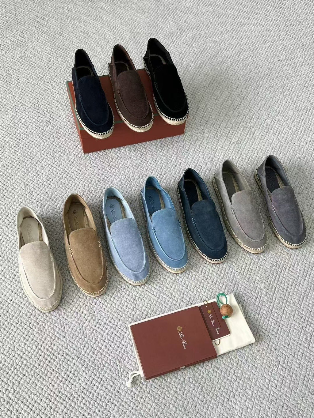 Loro Piana Seaside Walk Men's Casual Shoes Spring And Summer Suede Casual Shoes Fashion Temperament Comfortable Flat Shoes Slippers Ngvp #2224