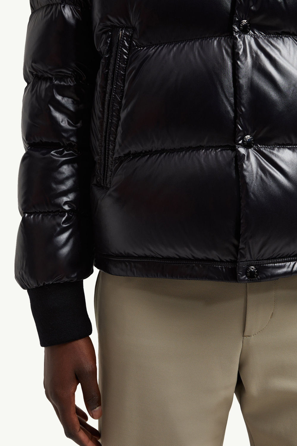 Moncler Black Maljasset Hooded Short Down Jacket #334164