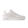 Louis Vuitton LV Trainer Men's And Women's Solid Color Lacquered Cowhide Leather Letter Print Low-top Lace-up Sneakers Shoes #77762