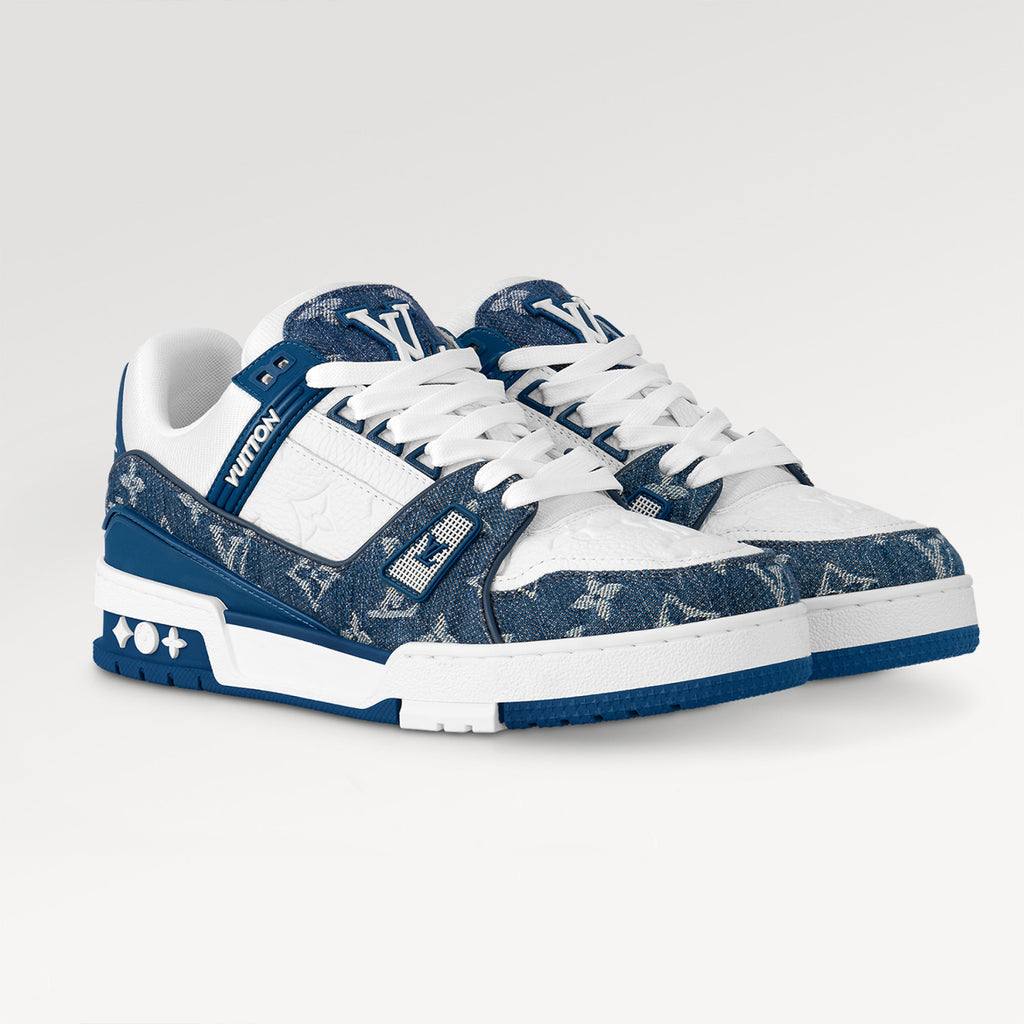 Louis Vuitton LV Trainer Sneakers Monogram Denim Men's And Women's Spring Summer Fashion Exquisite Trend Casual Sneakers Lace-up Low-top Shoes #81436