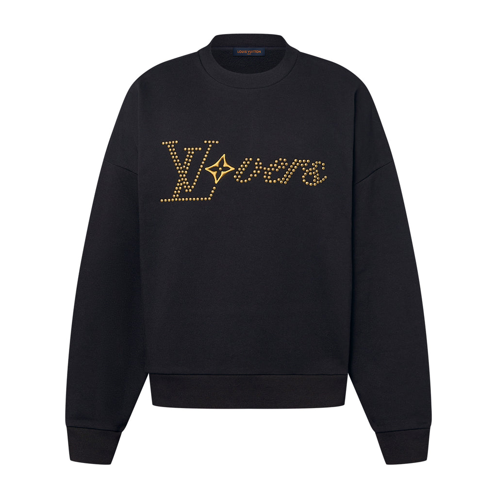 Louis Vuitton Men's Spring and Autumn Letter Printed Round Neck Cotton Long Sleeve Sweatshirt Pullover #72432