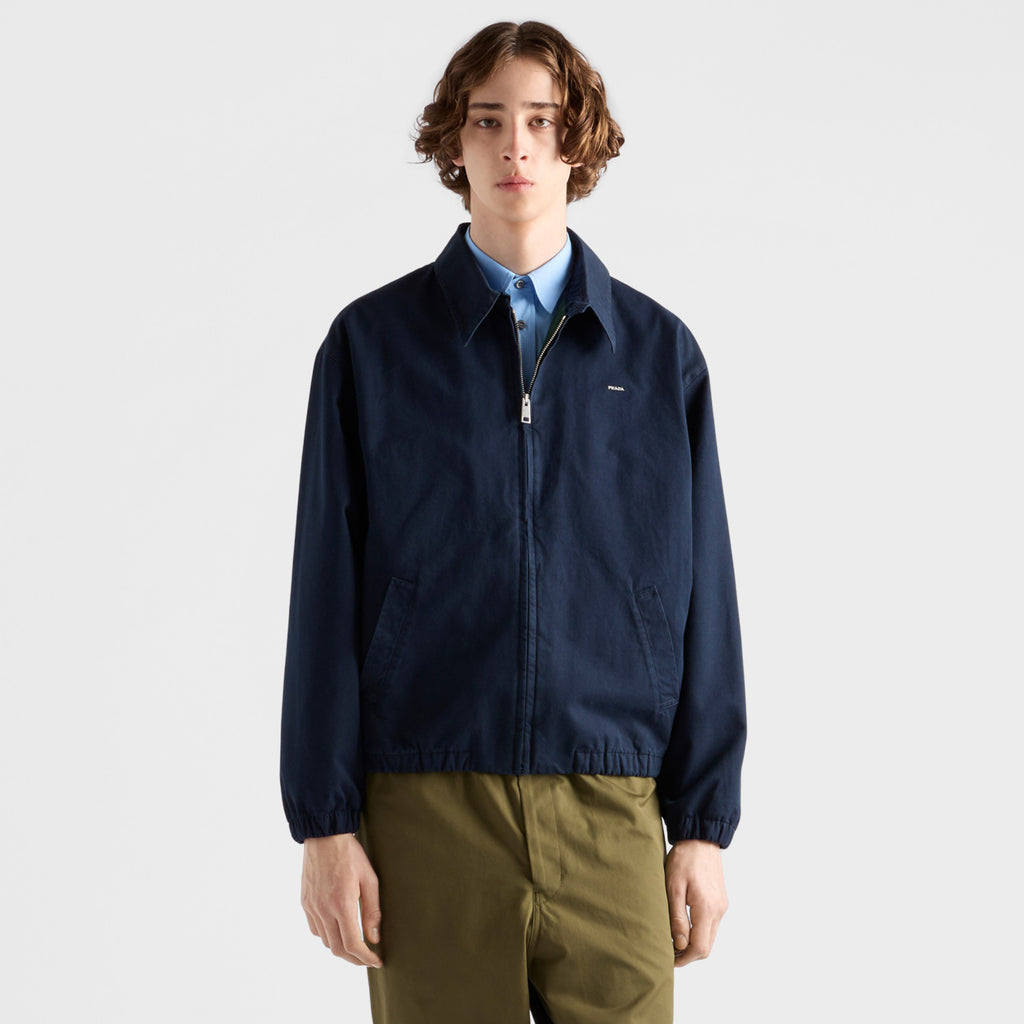 Prada Men's Spring/Fall Casual Fashion Solid-Color Collared Zipper Gentleman Style Cotton Jacket #79135