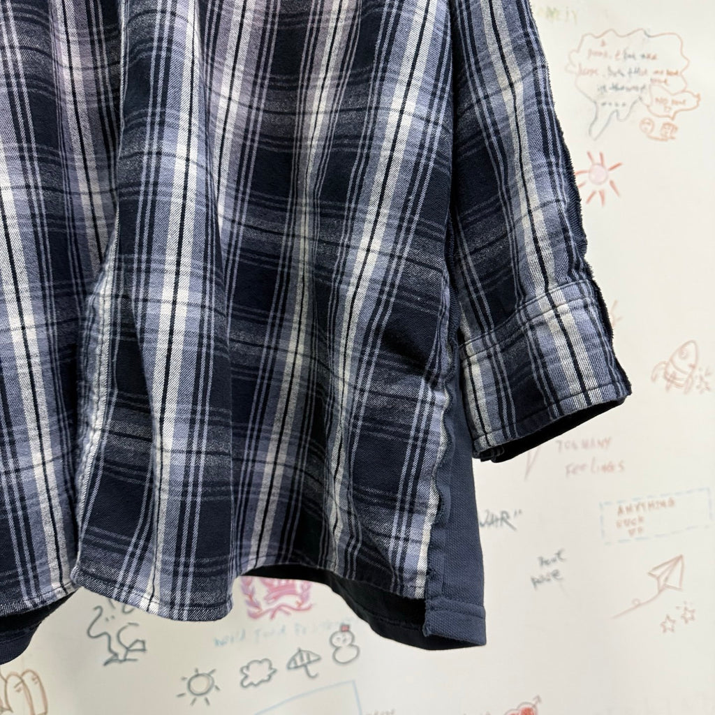 Balenciaga Men's Hybrid Overshirt in Blackgrey #333811